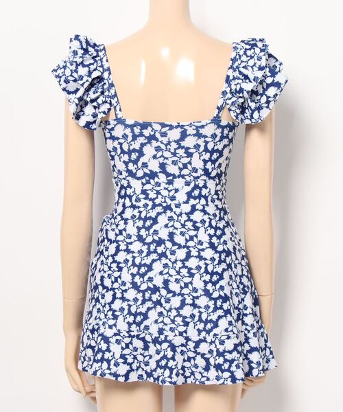 Jasmine Grandiflorum（ジャスミングランディフローラム）の「【Jasmine】レトロ花柄ワンピーススイムウェア (SS)（水着・レディース・ピンク/ネイビー/イエロー/パープル/ライトブルー/ライトグリーン・X-LARGE/LARGE/MEDIUM）」の8枚目の写真