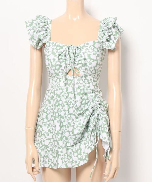 PHARFAITE デニム柄ワンピーススイムウェア PHARFAITE デニム柄ワンピーススイムウェア PHARFAITE デニム柄