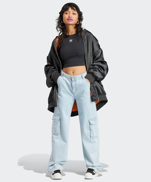 adidas（アディダス）の「エッセンシャルズ リブ タンクトップ / アディダスオリジナルス adidas Originals（タンクトップ・レディース・ブラック/ホワイト/ブラウン・LARGE/MEDIUM/SMALL/X-LARGE/X-SMALL/XX-LARGE）」の7枚目の写真