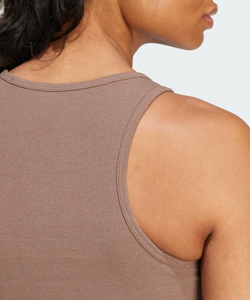 adidas（アディダス）の「エッセンシャルズ リブ タンクトップ / アディダスオリジナルス adidas Originals（タンクトップ・レディース・ブラック/ホワイト/ブラウン・LARGE/MEDIUM/SMALL/X-LARGE/X-SMALL/XX-LARGE）」の16枚目の写真