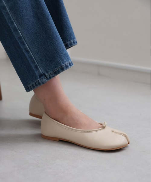 sakishimatokyo(サキシマトーキョー)の「足袋パンプス/足袋バレエシューズ(バレエシューズ・レディース・ベージュ/ブラウン/ブラック/オフホワイト・SMALL/MEDIUM/LARGE)」の16枚目の写真