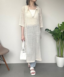 前後2WAYメッシュワンピース
