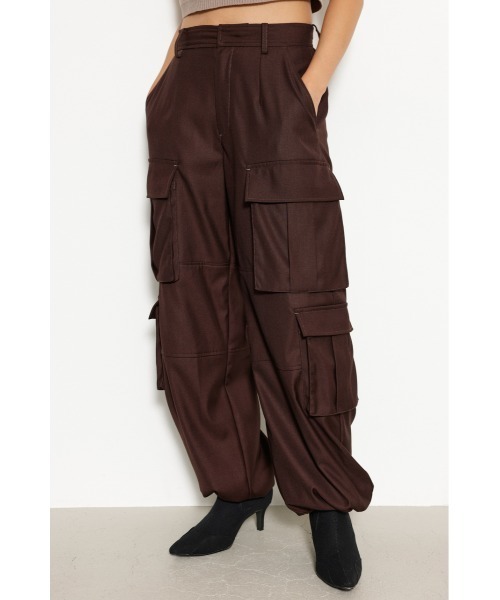 LAGUA GEM（ラグアジェム）の「SIDE POCKET DESIGN パンツ（カーゴパンツ・レディース・ベージュ/ブラウン/ブラック/杢グレー・X-SMALL/SMALL/MEDIUM）」の19枚目の写真