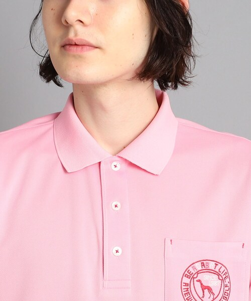 adabat（アダバット）の「◆【吸水速乾／UVカット】ポケットあり 衿裏デザイン 半袖ポロシャツ（ポロシャツ・メンズ・ライトブルー/ホワイト/ダークネイビー/ピンク系・52/50/48/46/54）」の10枚目の写真