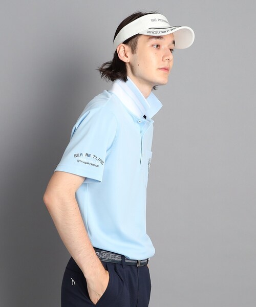 adabat（アダバット）の「◆【吸水速乾／UVカット】ポケットあり 衿裏デザイン 半袖ポロシャツ（ポロシャツ・メンズ・ライトブルー/ホワイト/ダークネイビー/ピンク系・52/50/48/46/54）」の7枚目の写真