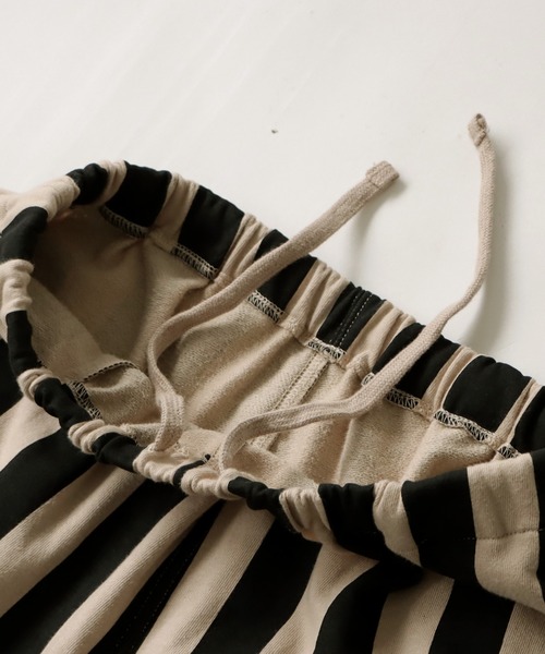 antiqua(アンティカ)の「綿100%ストライプ柄ルームウェア(ルームウェア/パジャマ・レディース・ブラック・FREE)」の16枚目の写真