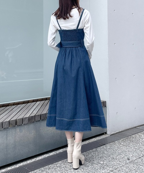 one way（ワンウェイ）の「フレアラインジャンスカ（ジャンパースカート・レディース・ダークブルー/ダークグレー/ブラック・FREE）」の11枚目の写真