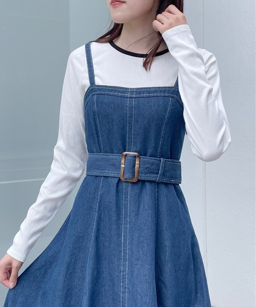 one way（ワンウェイ）の「フレアラインジャンスカ（ジャンパースカート・レディース・ダークブルー/ダークグレー/ブラック・FREE）」の10枚目の写真