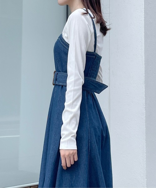 one way（ワンウェイ）の「フレアラインジャンスカ（ジャンパースカート・レディース・ダークブルー/ダークグレー/ブラック・FREE）」の9枚目の写真