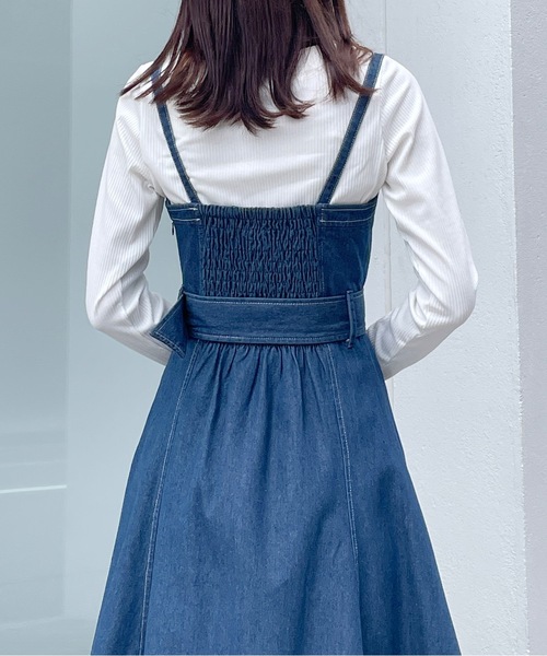 one way（ワンウェイ）の「フレアラインジャンスカ（ジャンパースカート・レディース・ダークブルー/ダークグレー/ブラック・FREE）」の8枚目の写真