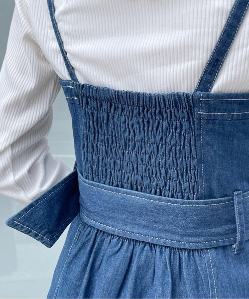 one way（ワンウェイ）の「フレアラインジャンスカ（ジャンパースカート・レディース・ダークブルー/ダークグレー/ブラック・FREE）」の6枚目の写真