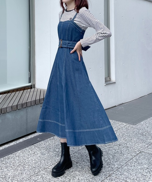 one way（ワンウェイ）の「フレアラインジャンスカ（ジャンパースカート・レディース・ダークブルー/ダークグレー/ブラック・FREE）」の20枚目の写真