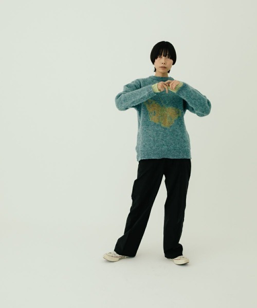 oblekt（オブレクト）の「MOHAIR BRUSHED KNIT（ニット/セーター・レディース・オレンジ/グリーン・FREE）」の8枚目の写真