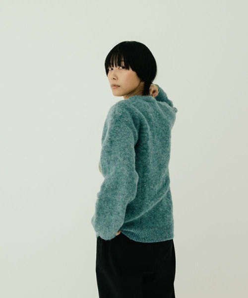oblekt（オブレクト）の「MOHAIR BRUSHED KNIT（ニット/セーター・レディース・オレンジ/グリーン・FREE）」の11枚目の写真