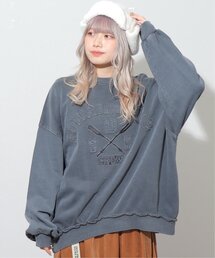 USED加工BIGシルケットプルオーバー/ユニセックス可