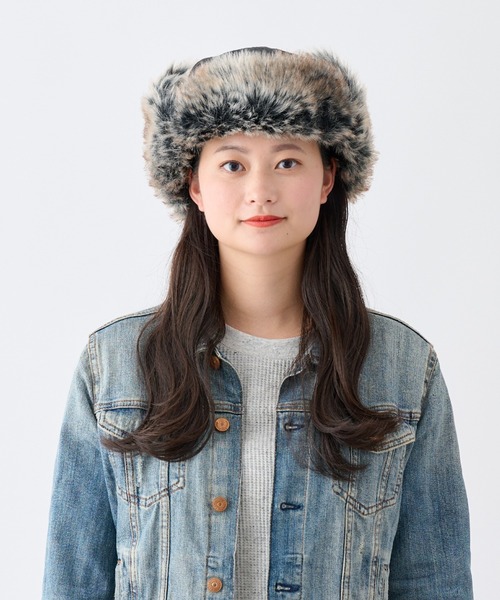 milsa（ミルサ）の「milsa/ミルサ キャップ トラッパーハット  234061208（キャップ・レディース・ブラック/オリーブ/グレー/ベージュ/ブラウン・FREE）」の2枚目の写真