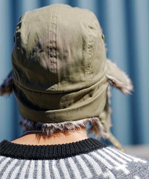 モヘア グレー 帽子 milsa（ミルサ）の「milsa/ミルサ キャップ トラッパーハット