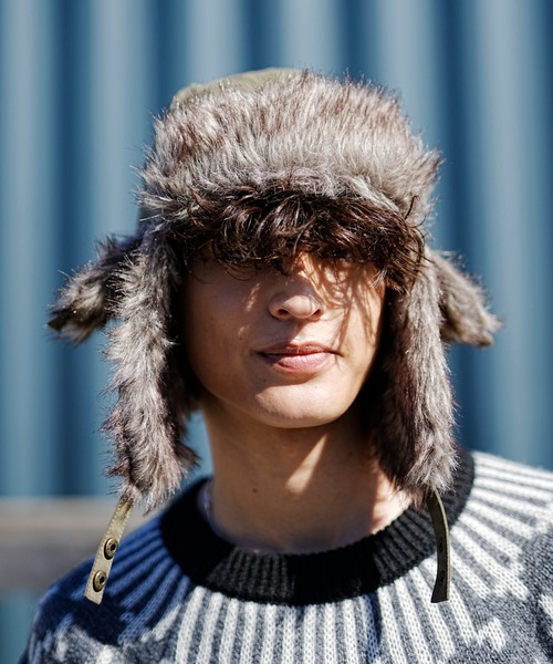 milsa（ミルサ）の「milsa/ミルサ キャップ トラッパーハット  234061208（キャップ・レディース・ブラック/オリーブ/グレー/ベージュ/ブラウン・FREE）」の16枚目の写真