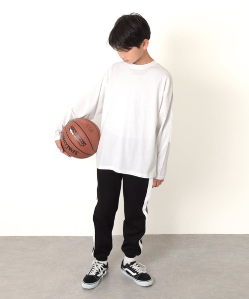 GLAZOS（グラソス）の「[スリム]もちもちダンボールジョガーパンツ（その他パンツ・キッズ・ブラック/ライトグレー・150cm/170cm/160cm/140cm）」の6枚目の写真