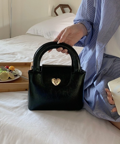 gossip！ロサンゼルス（ゴシップロサンゼルス）の「ハートロック２WAYBAG（ハンドバッグ・レディース・ブラック/ホワイト・FREE）」の9枚目の写真