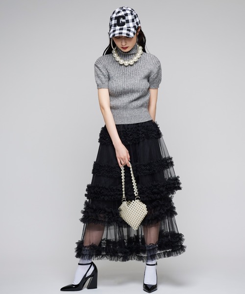 Narcissus（ナルシス）の「【Narcissus】ハンソデニット（ニット/セーター・レディース・ブラック/グレー・FREE）」の7枚目の写真