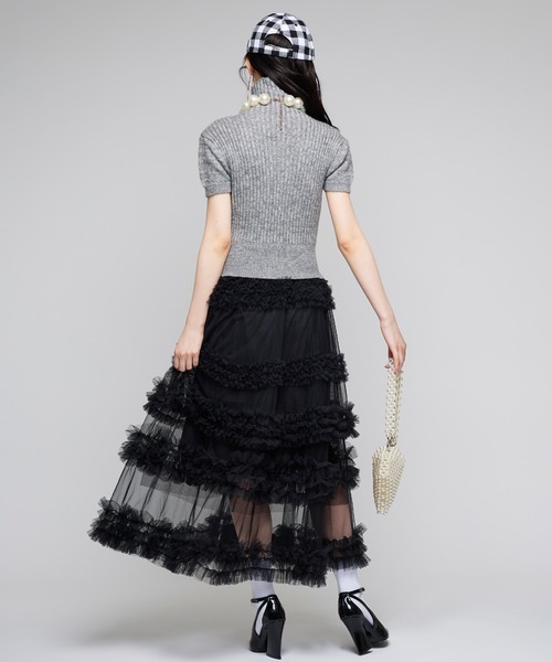 Narcissus（ナルシス）の「【Narcissus】ハンソデニット（ニット/セーター・レディース・ブラック/グレー・FREE）」の8枚目の写真