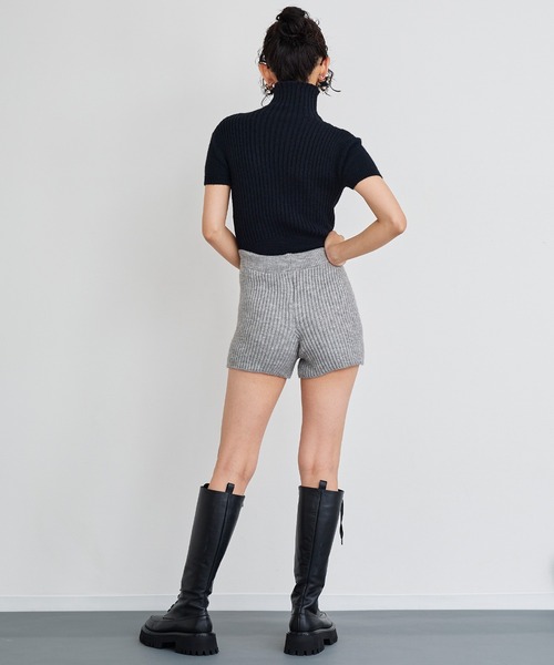 Narcissus（ナルシス）の「【Narcissus】ハンソデニット（ニット/セーター・レディース・ブラック/グレー・FREE）」の4枚目の写真