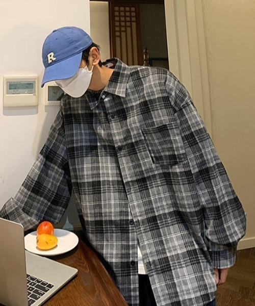 MGV(エムジーヴィー)の「マルチチェックシャツ(シャツ/ブラウス・メンズ・ブルー/ホワイト/グレー・X-LARGE/LARGE/MEDIUM)」の3枚目の写真