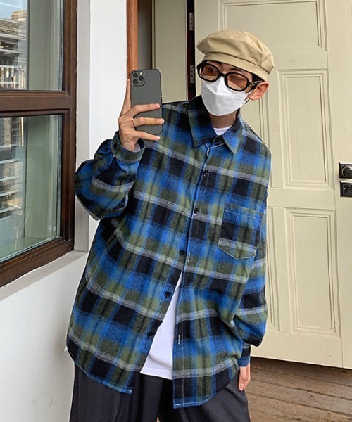 MGV(エムジーヴィー)の「マルチチェックシャツ(シャツ/ブラウス・メンズ・ブルー/ホワイト/グレー・X-LARGE/LARGE/MEDIUM)」の5枚目の写真