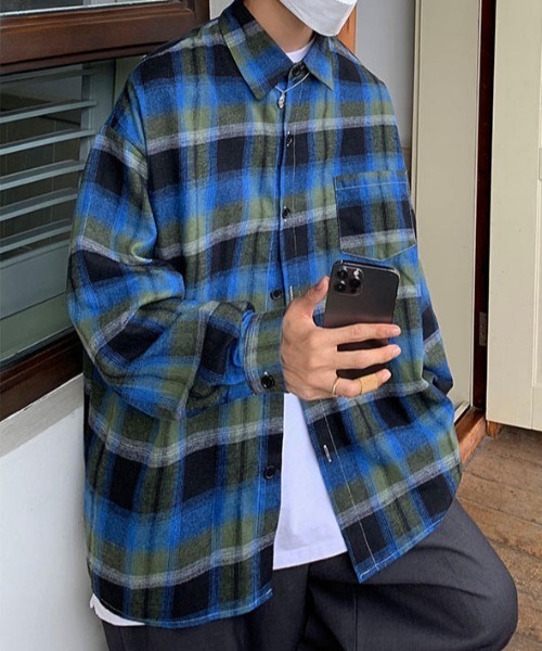 MGV(エムジーヴィー)の「マルチチェックシャツ(シャツ/ブラウス・メンズ・ブルー/ホワイト/グレー・X-LARGE/LARGE/MEDIUM)」の6枚目の写真