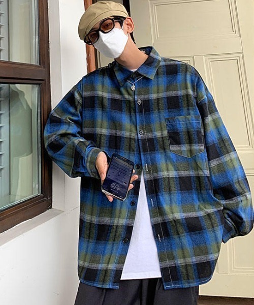MGV(エムジーヴィー)の「マルチチェックシャツ(シャツ/ブラウス・メンズ・ブルー/ホワイト/グレー・X-LARGE/LARGE/MEDIUM)」の7枚目の写真