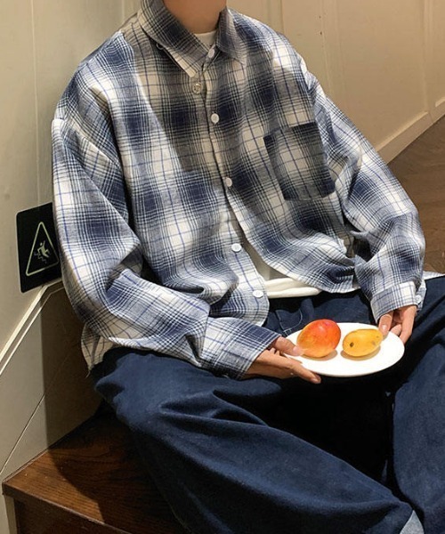 MGV(エムジーヴィー)の「マルチチェックシャツ(シャツ/ブラウス・メンズ・ブルー/ホワイト/グレー・X-LARGE/LARGE/MEDIUM)」の14枚目の写真