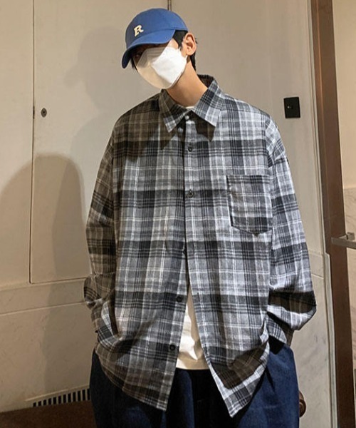 MGV(エムジーヴィー)の「マルチチェックシャツ(シャツ/ブラウス・メンズ・ブルー/ホワイト/グレー・X-LARGE/LARGE/MEDIUM)」の17枚目の写真