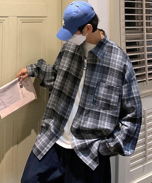 MGV(エムジーヴィー)の「マルチチェックシャツ(シャツ/ブラウス・メンズ・ブルー/ホワイト/グレー・X-LARGE/LARGE/MEDIUM)」の21枚目の写真