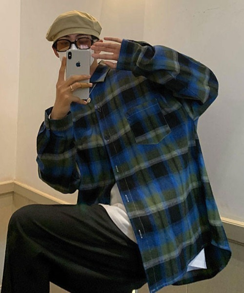 MGV(エムジーヴィー)の「マルチチェックシャツ(シャツ/ブラウス・メンズ・ブルー/ホワイト/グレー・X-LARGE/LARGE/MEDIUM)」の8枚目の写真