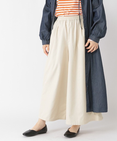 studio CLIP（スタディオクリップ）の「【マシンウォッシャブル/イージーケア】ケアコーデュロイスカーチョ（その他パンツ・レディース・オフホワイト/ネイビー/ベージュ・LARGE/MEDIUM）」の5枚目の写真