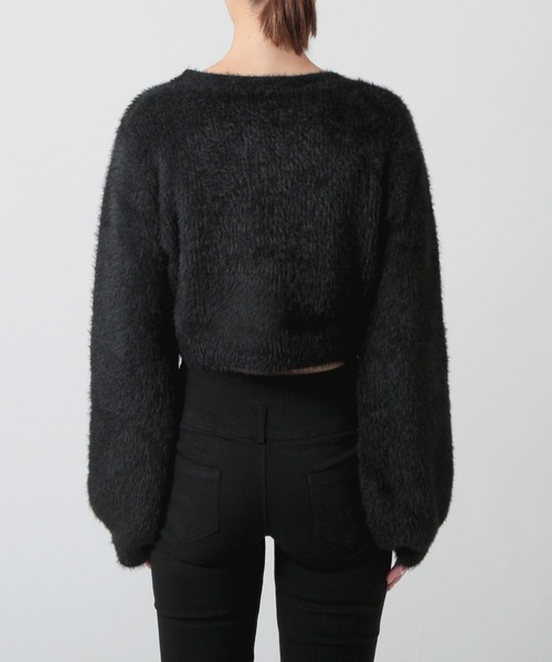 Julia Boutique（ジュリアブティック）の「チェーン付きシャギーニットカーディガン+キャミソールセット/23507（アンサンブル・レディース・オフホワイト/ブラック・ONE）」の17枚目の写真