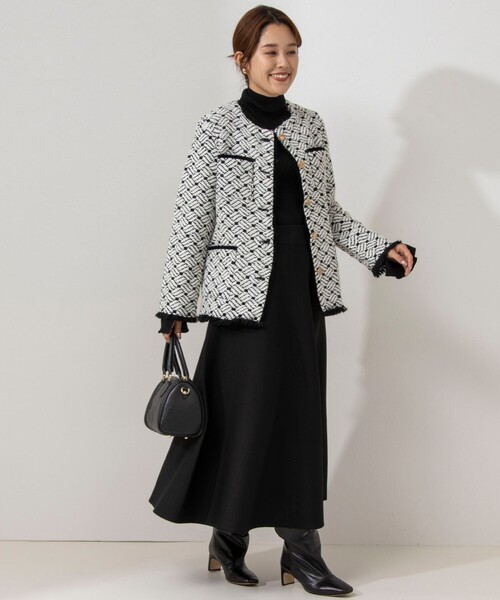 NOLLEY’S（ノーリーズ）の「◇【WEB限定】【john branigan/ジョン ブラニガン】ノーカラージャケット（ノーカラージャケット・レディース・ブルー系その他7/ブラック系その他3・FREE）」の14枚目の写真