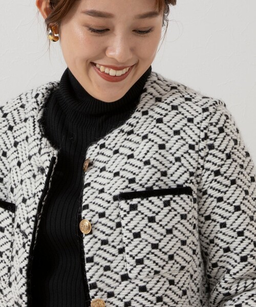 NOLLEY’S（ノーリーズ）の「◇【WEB限定】【john branigan/ジョン ブラニガン】ノーカラージャケット（ノーカラージャケット・レディース・ブルー系その他7/ブラック系その他3・FREE）」の17枚目の写真