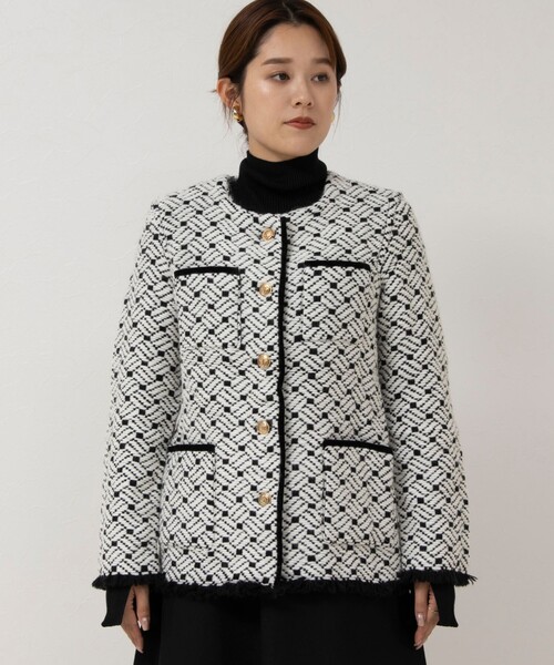 NOLLEY’S（ノーリーズ）の「◇【WEB限定】【john branigan/ジョン ブラニガン】ノーカラージャケット（ノーカラージャケット・レディース・ブルー系その他7/ブラック系その他3・FREE）」の20枚目の写真