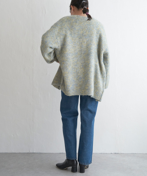 VENCEEXCHANGE(ヴァンスエクスチェンジ)の「ミックスVネック2WAYニットカーディガン(カーディガン/ボレロ・レディース・ブラウン/ブラック/ホワイト/グリーン・FREE)」の10枚目の写真