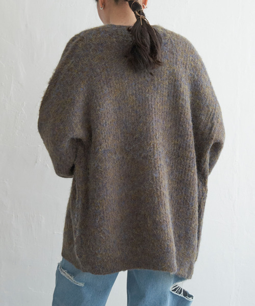 VENCEEXCHANGE(ヴァンスエクスチェンジ)の「ミックスVネック2WAYニットカーディガン(カーディガン/ボレロ・レディース・ブラウン/ブラック/ホワイト/グリーン・FREE)」の19枚目の写真