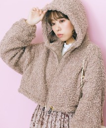 marun | ＜大きいサイズ＞  ショート丈テディベアジャケット　marun(ブルゾン)