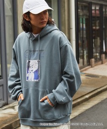 【CASPER】別注 キャスパー ヴィンテージライクデザイン ビッグシルエット裏起毛パーカー