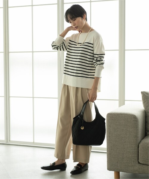 OPAQUE.CLIP(オペークドットクリップ)の「◆【フェイクファー/キルティング】くり手ミドルトートバッグ(トートバッグ・レディース・グレー/ベージュ系その他2/ブラック/チャコール/グリーン系その他3/ベージュ・00)」の11枚目の写真