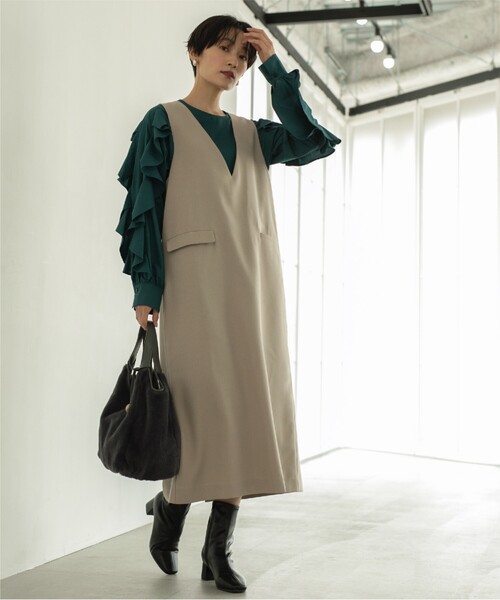 OPAQUE.CLIP(オペークドットクリップ)の「◆【フェイクファー/キルティング】くり手ミドルトートバッグ(トートバッグ・レディース・グレー/ベージュ系その他2/ブラック/チャコール/グリーン系その他3/ベージュ・00)」の14枚目の写真