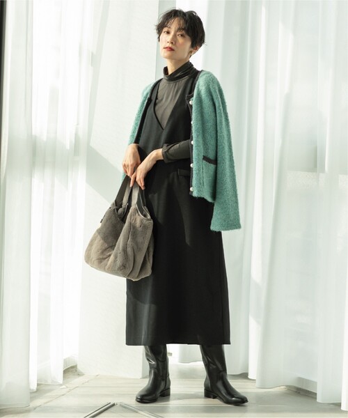 OPAQUE.CLIP(オペークドットクリップ)の「◆【フェイクファー/キルティング】くり手ミドルトートバッグ(トートバッグ・レディース・グレー/ベージュ系その他2/ブラック/チャコール/グリーン系その他3/ベージュ・00)」の19枚目の写真