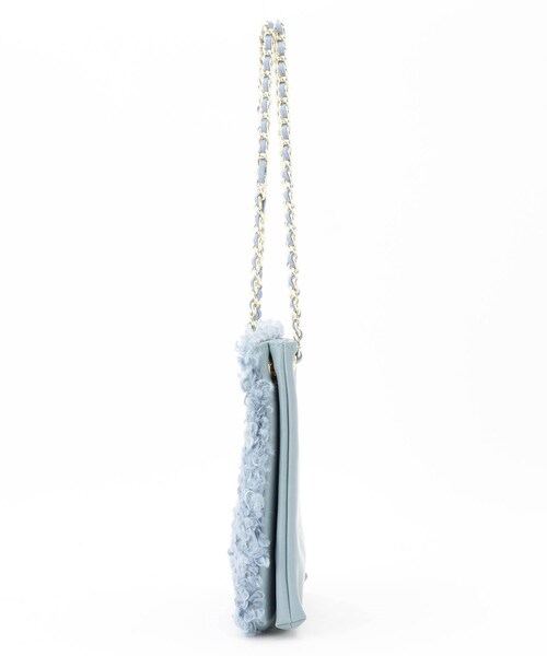 &Bridge(アンドブリッジ)の「Cachellier 異素材チェーンショルダーバッグ(ショルダーバッグ・レディース・ライトブルー・99)」の3枚目の写真