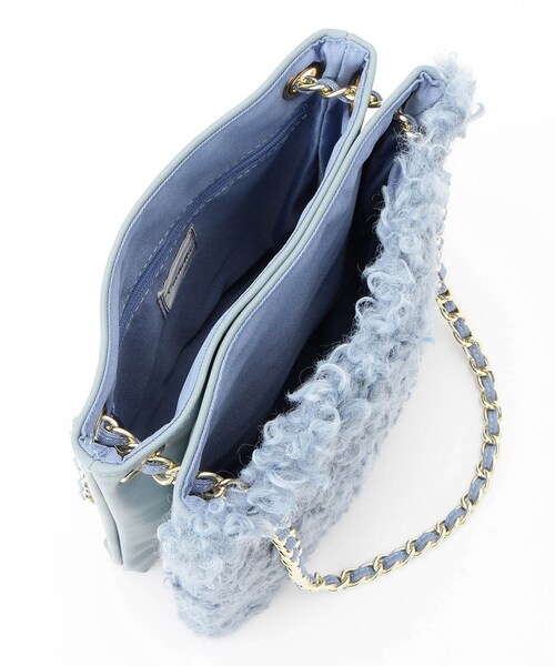 &Bridge(アンドブリッジ)の「Cachellier 異素材チェーンショルダーバッグ(ショルダーバッグ・レディース・ライトブルー・99)」の5枚目の写真