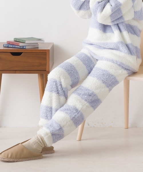 OMNES（オムネス）の「あったかふわシャギーパンツ（その他パンツ・レディース・ホワイト×ブルー/チャコール/ピンク/ネイビー・MEDIUM/LARGE）」の5枚目の写真